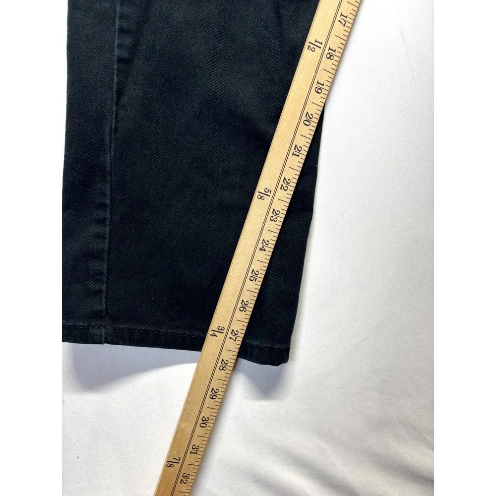 Levi's 513 Slim Fit Jeans Mens 34x30 Black Dark Wash Denim Mid Rise Straight Leg